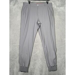 REDVANLY Pants Mens Large Gray Stretch Golf Joggers Lightweight Nylon Halliday